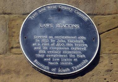 Blue Plaque at Lawe Beacon, Lawe Top