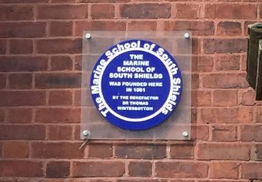 Blue Plaque at The Old Marine School of South Tyneside (Kirkpatrick's Pub)