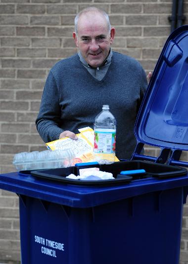 Cllr Ernest Gibson is encouraging people to recycle.