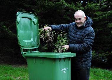 Councillor Ernest Gibson is encouraging residents to take advantage of South Tyneside Council’s Garden Waste Collection Service.