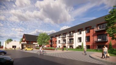 A CGI image of the proposed Extra Care facility at Hebburn