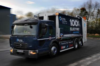 The electric bin lorry on short term hire in South Tyneside