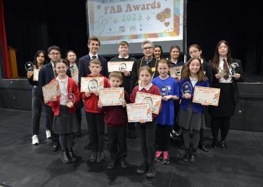 Caption: Award winners are pictured with Cllr Adam Ellison and the Mayor of South Tyneside, Cllr Pat Hay.