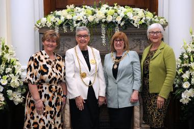 South Tyneside Council Leader Councillor Tracey Dixon, The Mayor Councillor Pat Hay, Mayoress Jean Copp and Deputy Leader, Councillor Joan Atkinson.