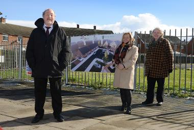 Cllrs Foreman, Strike and Bell at the site