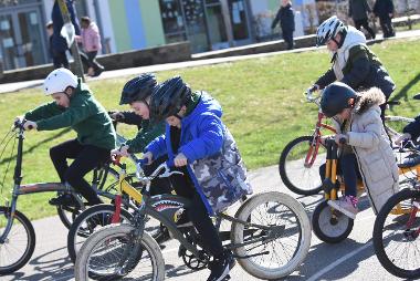 Winners of last year’s challenge, children from Stanhope Primary School used their prize money to enjoy a day of cycling-based activities 