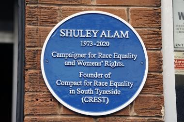 Shuley Alam Blue Plaque