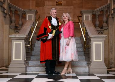 The Mayor and Mayoress of South Tyneside, Councillor John McCabe and his wife Julie.