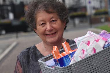 Cllr Ruth Berkley is pictured with one of the boxes