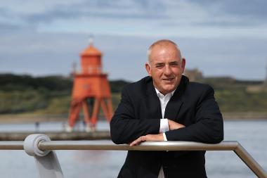 Councillor Ernest Gibson at Littlehaven, South Shields