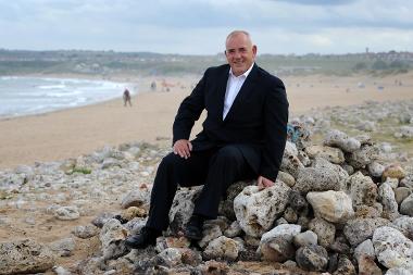 Councillor Ernest Gibson at Sandhaven South Shields, where the bathing water has been rated as ‘Excellent’. 