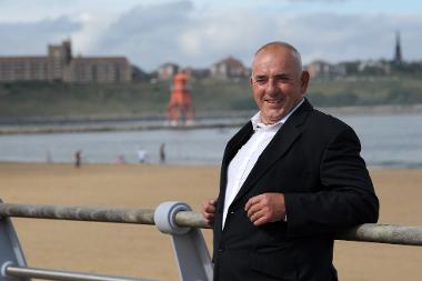 Councillor Ernest Gibson at Littlehaven, South Shields